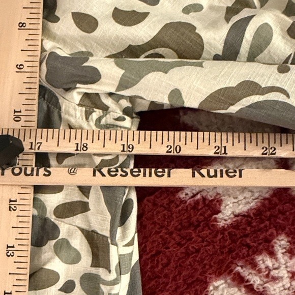 LL Bean Signature Womens Camouflage Button Down Shirt Dress Long Sleeve M Reg - Picture 5 of 7